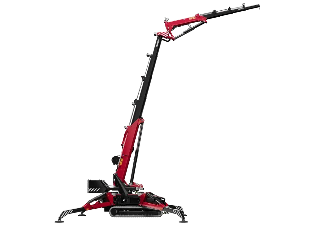 Mini grue C30E HOEFLON la plus puissante de la gamme, idéale pour les levages extrêmes.