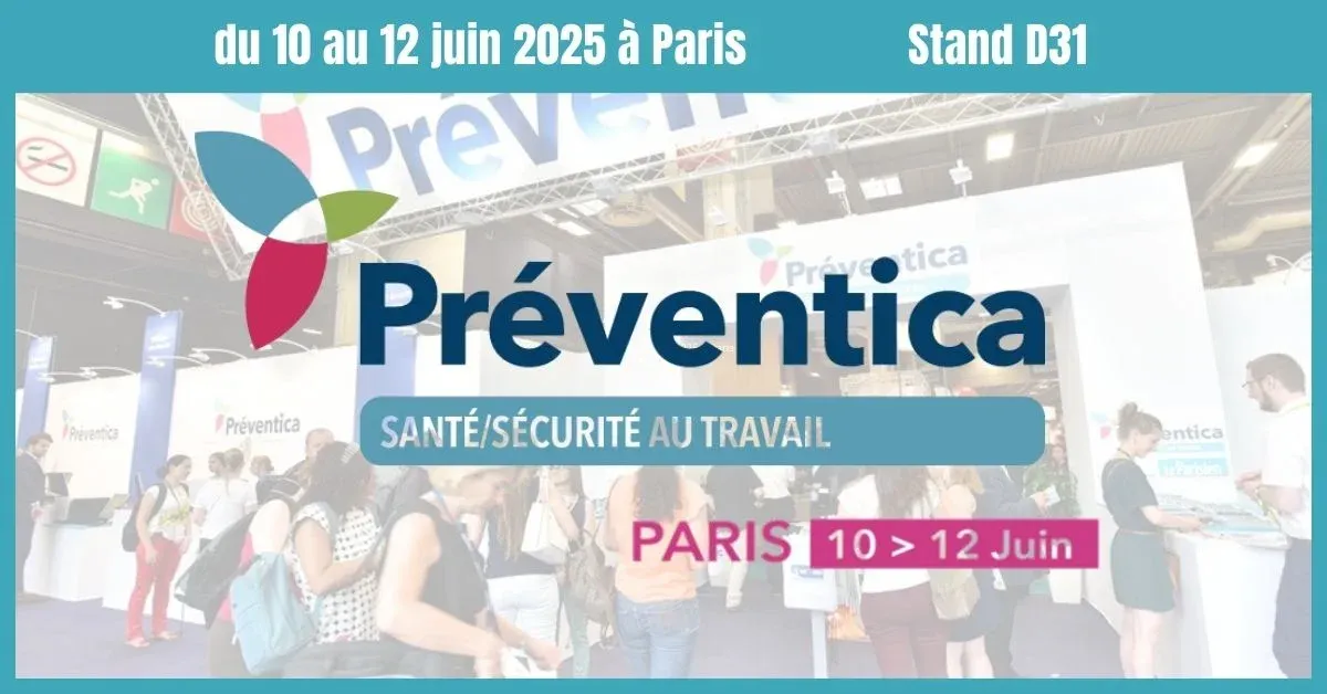 Stand D311 de Pro2Mat au salon Préventica Paris 2025.